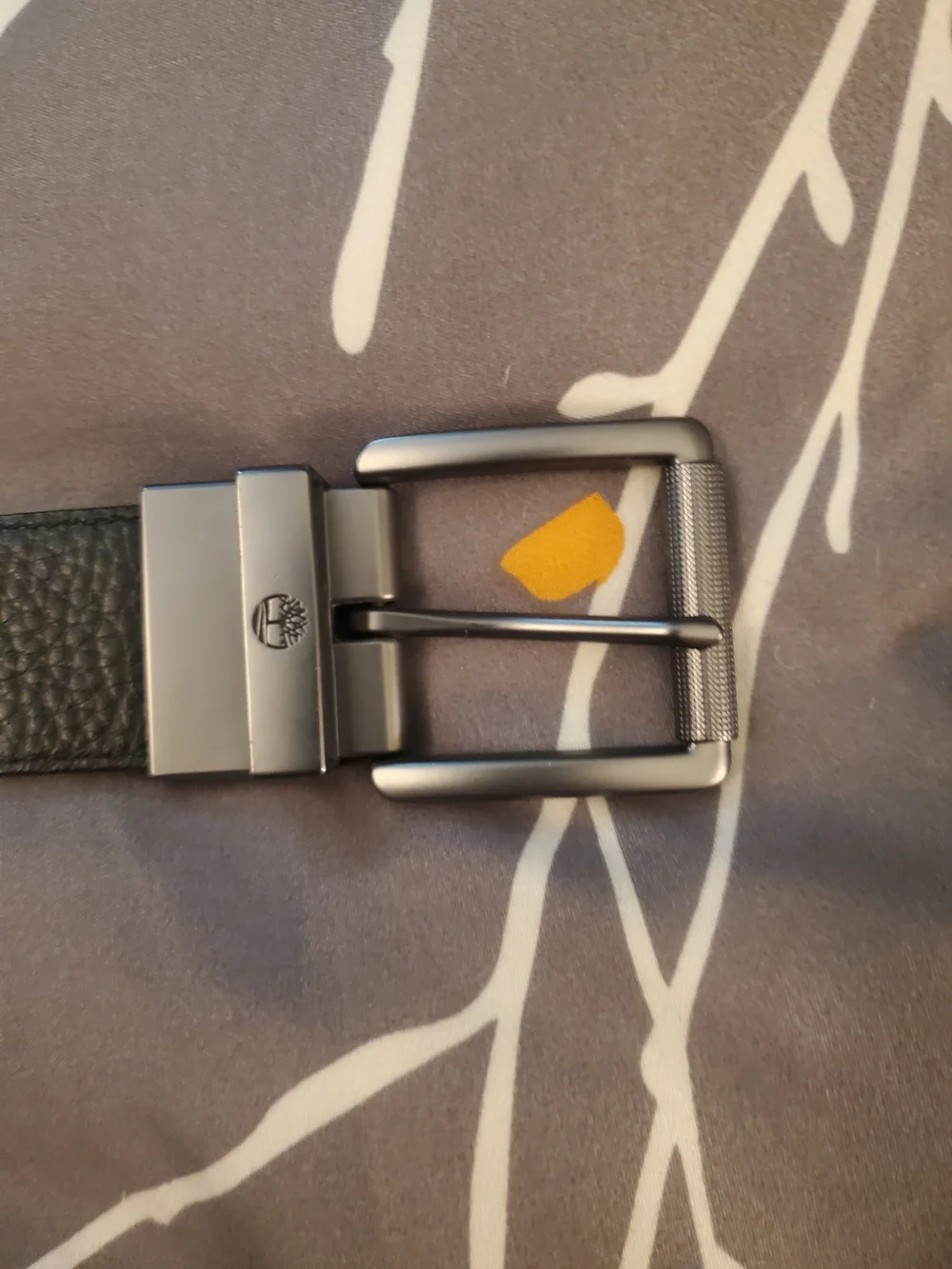Timberland Black And Brown Leather Reversible Belt with Silver Buckle, 34 Inch